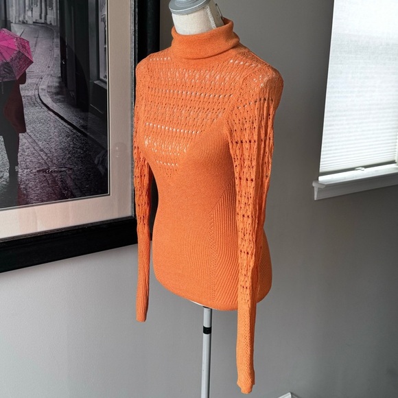 ARDEN B. Unique Stretchy Metallic Turtleneck - Size Small - Picture 10 of 12